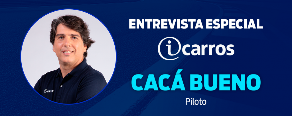 Entrevista especial iCarros com Cacá Bueno Logo do iCarros Foto Cacá + Piloto